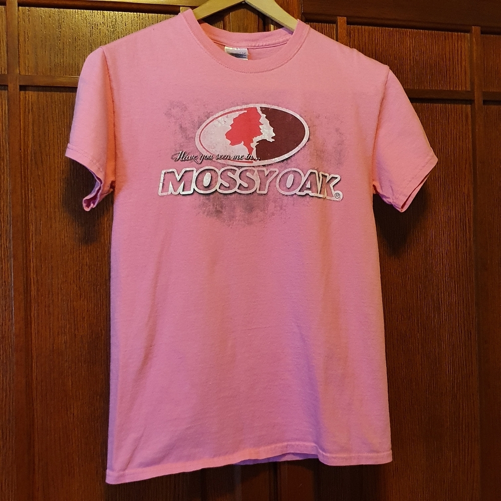 Ladies Mossy Oak Pink Tshirt - small